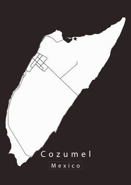 Cozumel Island Map