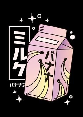 banana milk kawaii