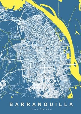 BARRANQUILLA Map COLOMBIA