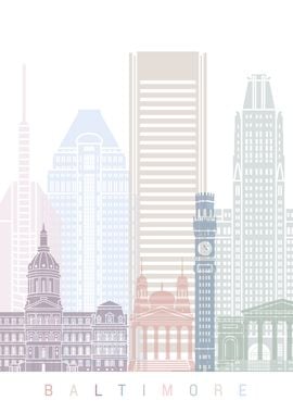 BALTIMORE SKYLINE POSTER