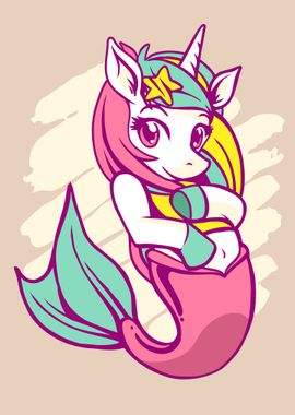 Cute Unicorn Mermaid Girl