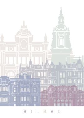 BILBAO SKYLINE POSTER