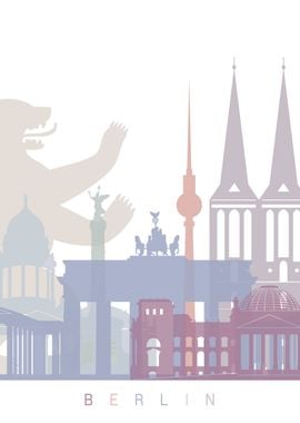 BERLIN V2 SKYLINE POSTER