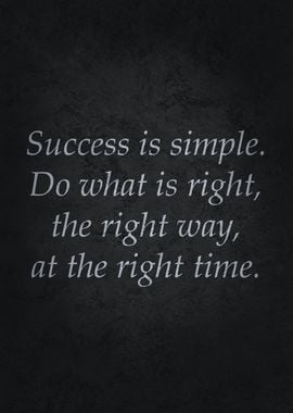 Success Is Simple