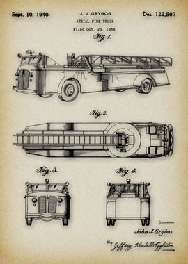 Fire Truck Vintage Patent