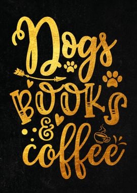 Dogs books  coffee