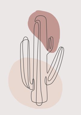 Succulent cactus plant art