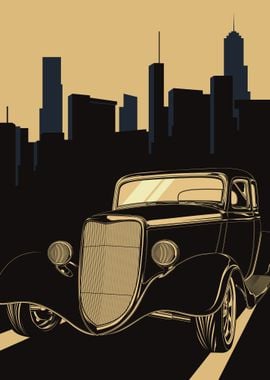 Classic car art deco