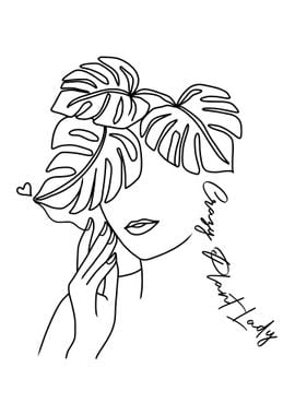 One Line Art Woman