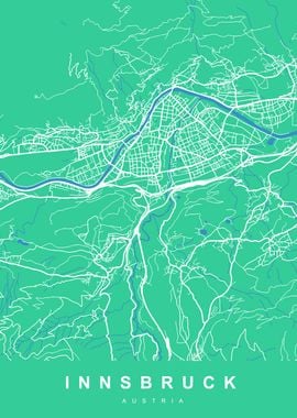 INNSBRUCK Map AUSTRIA