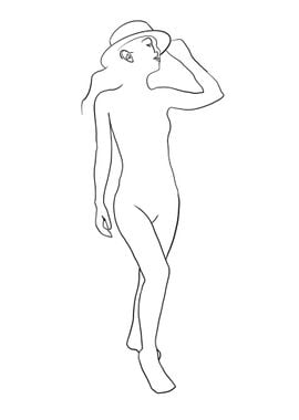 One Line Art Woman