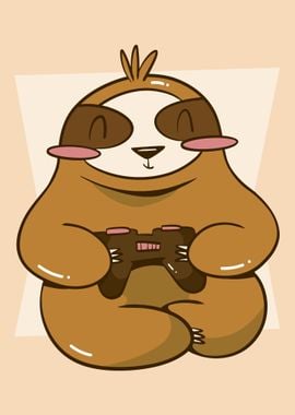 Funny Gamer Sloth Animal