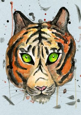 Tiger wild watercolor