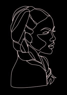 One Line Art Woman