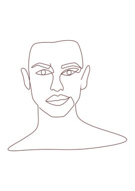 One Line Art Woman