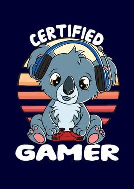 Certified Gamer Cute Koala