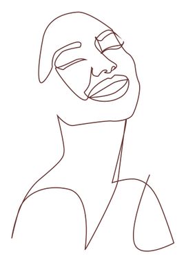 One Line Art Woman