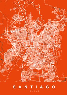 SANTIAGO Map CHILE