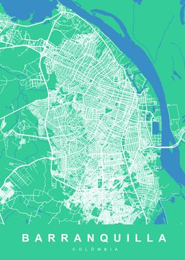 BARRANQUILLA Map COLOMBIA