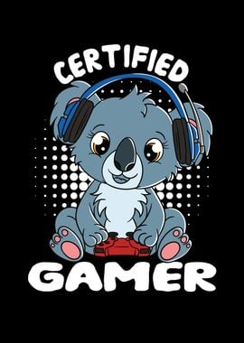 Certified Gamer Cute Koala