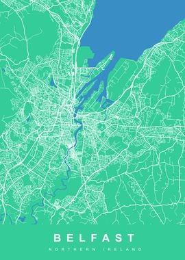 BELFAST Map UK