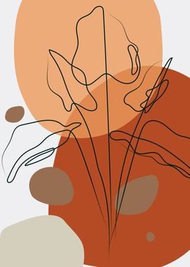 Botanical modern line art