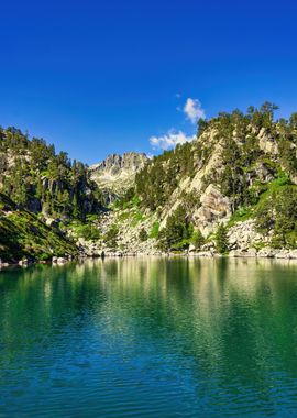 Lake between mountains