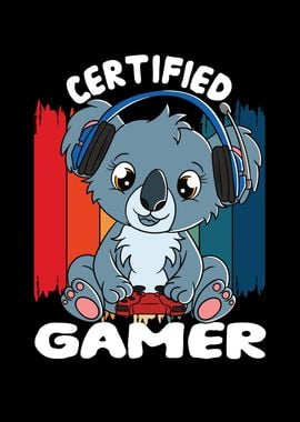 Certified Gamer Cute Koala