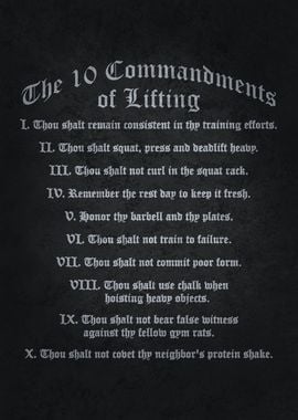 10 Commandments of Lifting