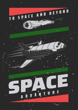 space flat design