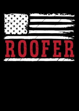 USA Flag American Roofer