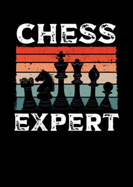 Chess expert retro vintage