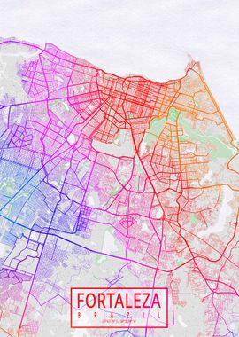 Fortaleza Map Colorful