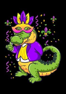 Mardi Gras Crocodile