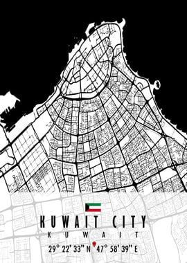 KUWAIT CITY MAP KUWAIT