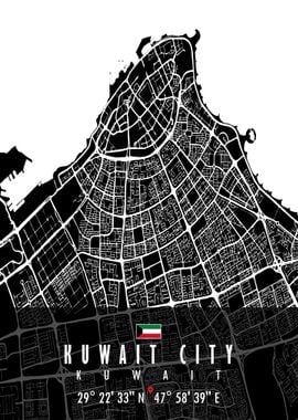 KUWAIT CITY MAP KUWAIT