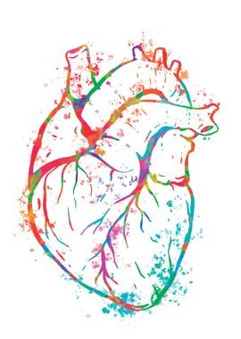 Beautiful watercolor heart