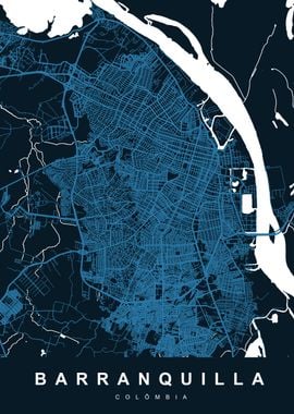 BARRANQUILLA Map COLOMBIA