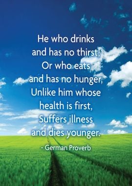 German Health Proverb