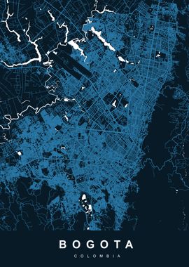 BOGOTA Map COLOMBIA 