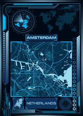 Amsterdam Map Netherlands