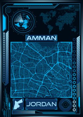 Amman Map Jordan