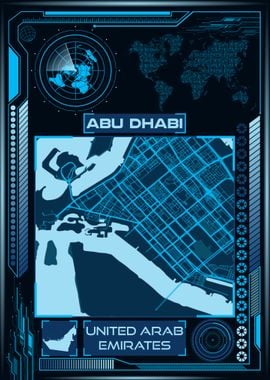 Abu Dhabi Map UAE