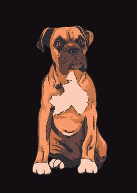 Boxer dog breed realistic 