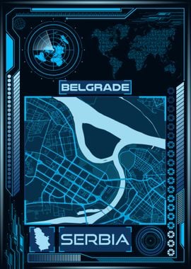 Belgrade Map Serbia