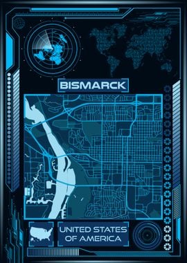 Bismarck Map USA