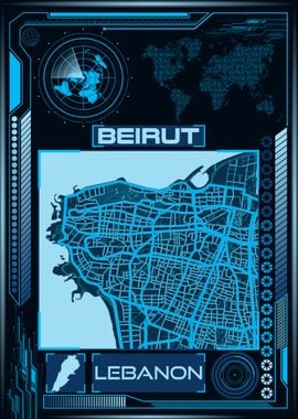 Beirut Map Lebanon