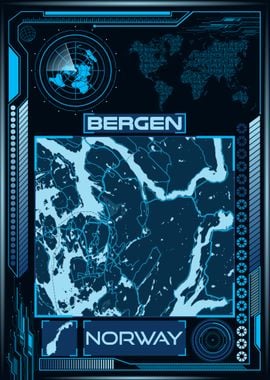 Bergen Map Norway