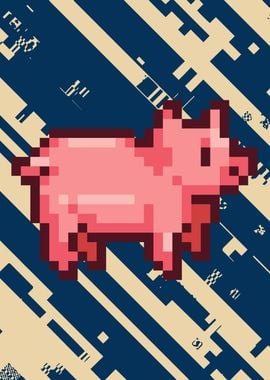 Cute Pig Pixel Art