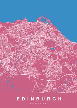 EDINBURGH Map SCOTLAND UK